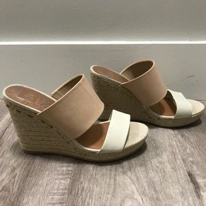 Two Band Wedge Sandals